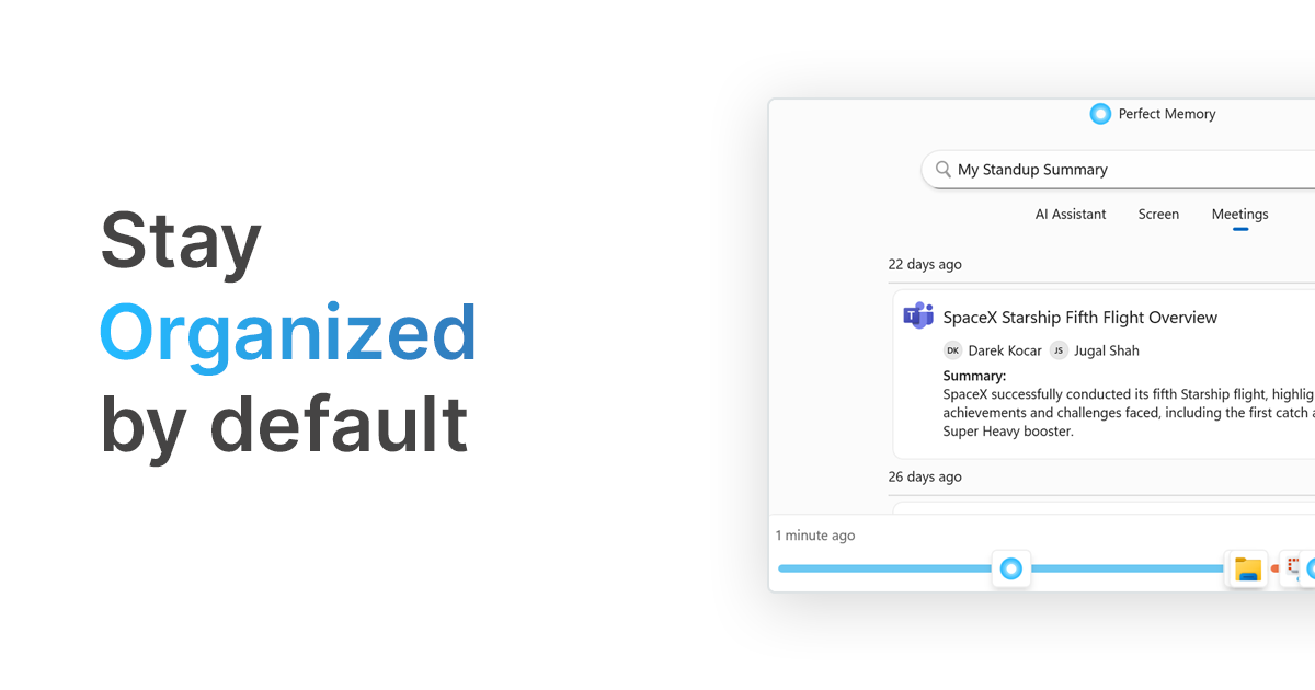 Perfect Memory AI - Your personalized productivity assistant